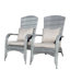 Chaise de patio avec coussins (coussin gris)