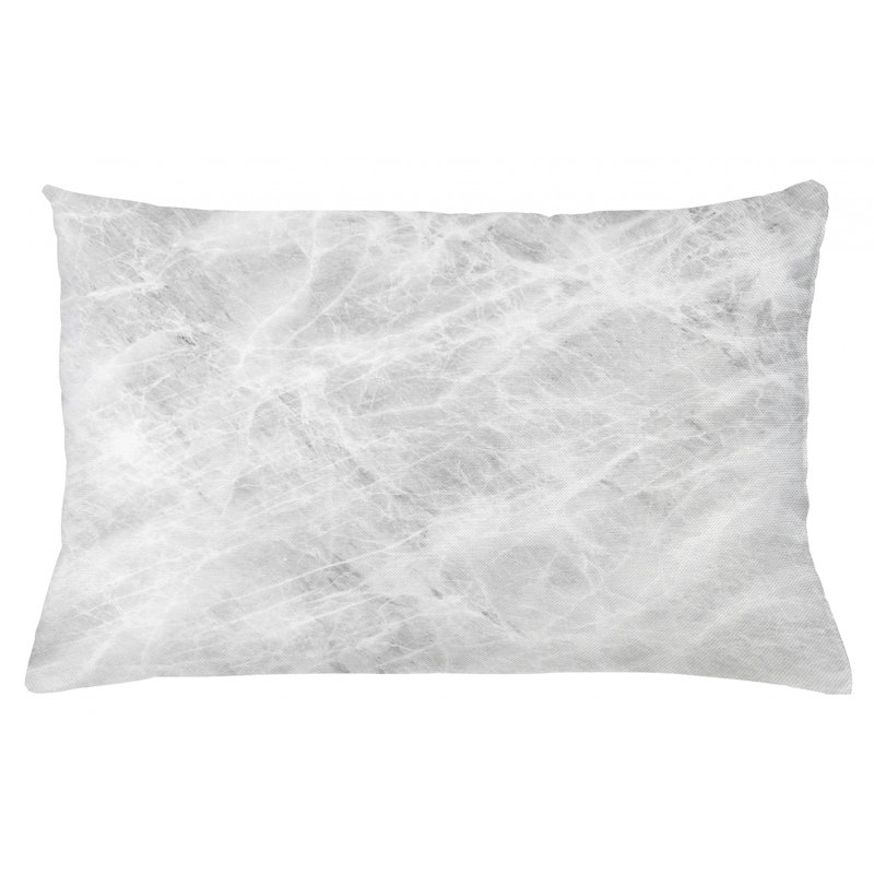 Housse de coussin lombaire abstrait intérieur/extérieur marbre, 16 po x 26 po