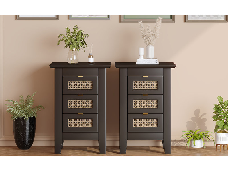 Ensemble de 2 tables de chevet pour table de chevet moderne