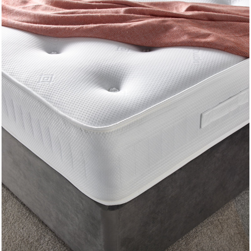 Macungie Divan Bed Set, Foot-end Drawers, Double (4'6), Charcoal