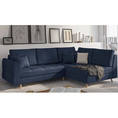 Corner Sofa with Wooden Legs In Scandinavian Style Knutsford