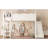 Warm beige queen size loft bed with detachable slide, solid blended wood construction, built-in storage shelves and wardrobe, no box spring needed-527981820-527981823
