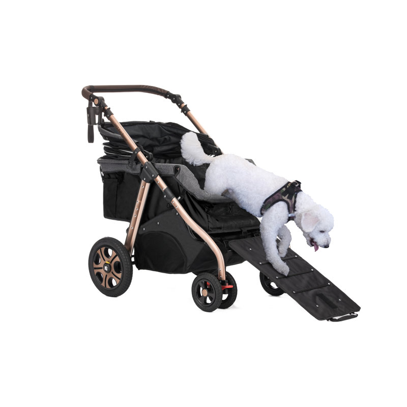 Poussette standard pliable Pet Rover Titan HD, Noir