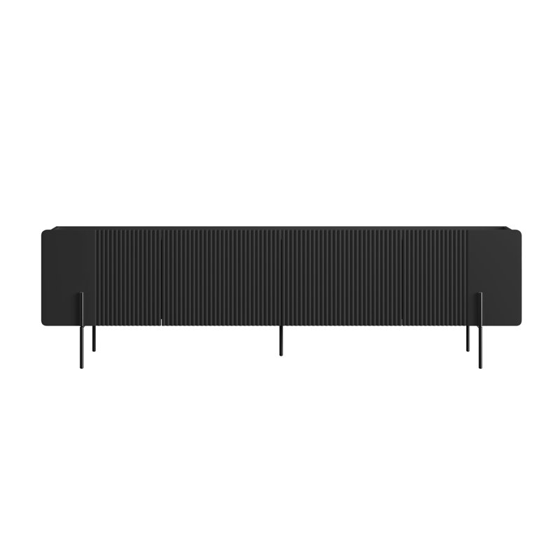 Binnings Unfinished TV Stand for TVs up to 55", Black