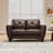 Wayna Classic Luxury Upholstered Top Genuine Leather Sofa with Solid Wood Frame-266034012-244486371