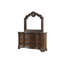 Miroir de style traditionnel avec cadre en bois en noyer