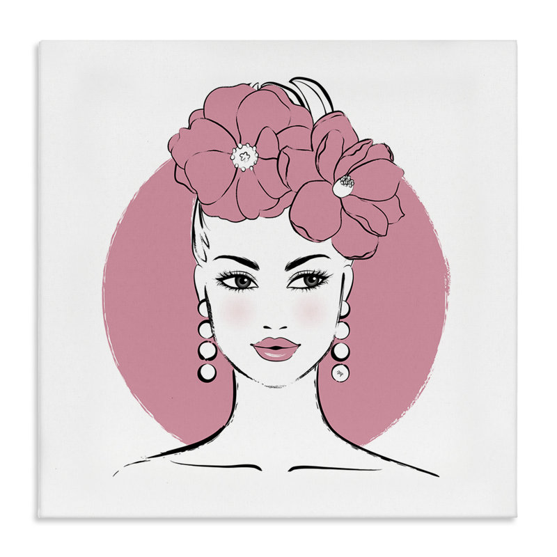«Pink Lady Portrait» par Martina Pavlova, H 17 po x l 17 po