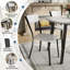 Ensemble de table de salle à manger 5 pièces pour 4, blanc marbre | Table de cuisine et chaises de 43,3 pouces, chaise à dossier trapézoïdal, coins arrondis, peu encombrant, salle à manger-465519618