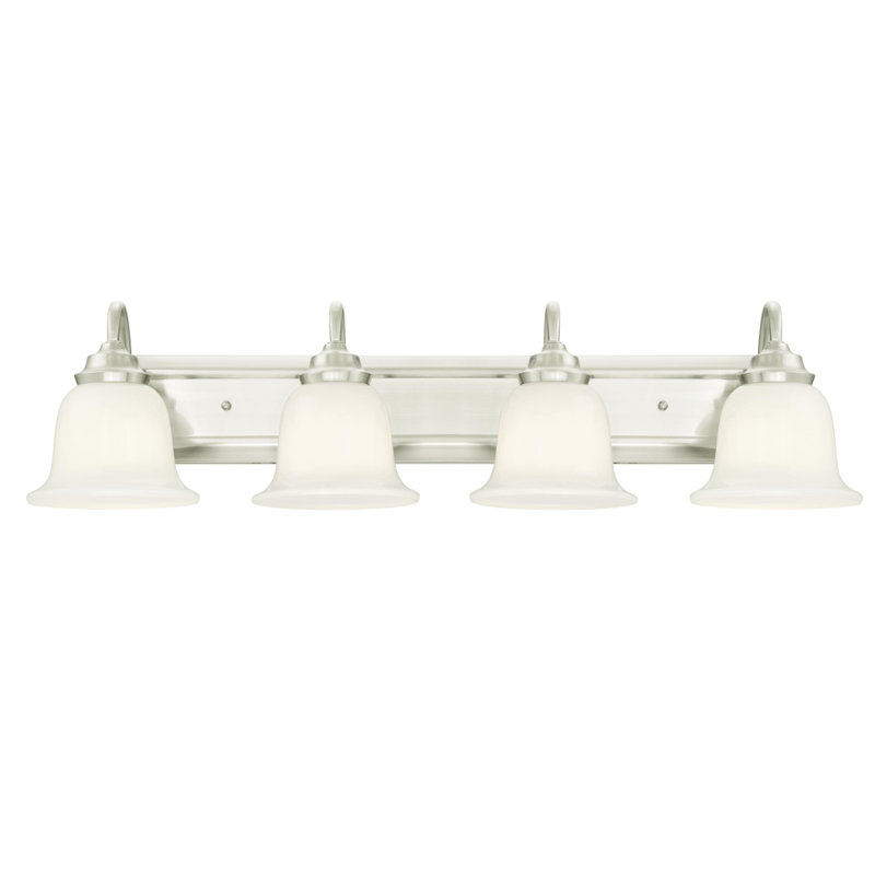 Éclairage de salle de bain à intensité variable 4 lumières Bernay, Bronze ambré
