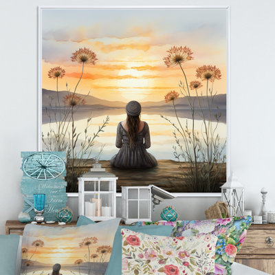 Meditation Serenity By The Lake 1 - Art mural méditation
