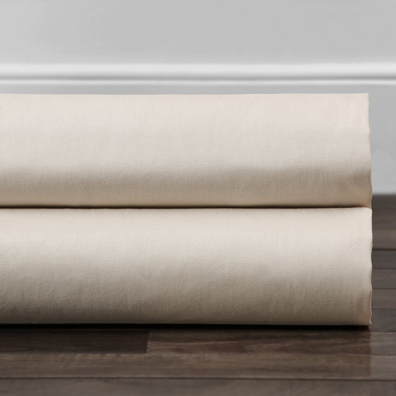 Braeville Pinch Pleat Semi-Sheer Drapes - Bedroom and Living Room Window Curtain Single Panel, 25" W x 120" L, Light Cream