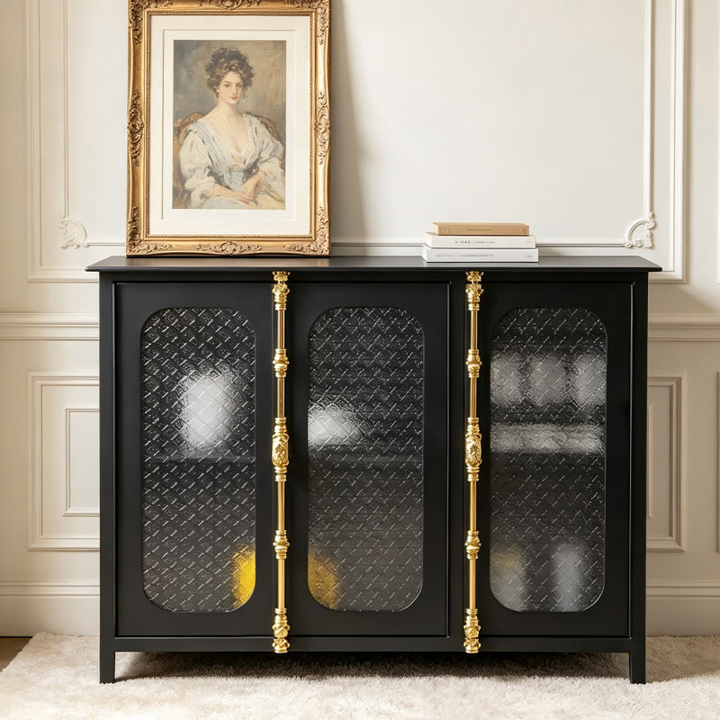 Buffet 47,24 po noir et doré