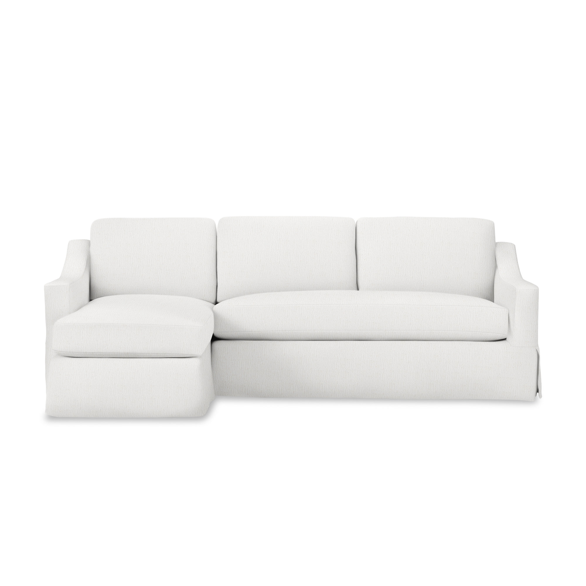 Cranbrook Upholstered L-Sectional, Left Hand Facing, Nomad Snow Crypton® Chenille