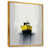 Toile avec cadre flottant or