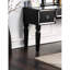 Meuble-lavabo de luxe en noir avec tabouret, 3 tiroirs de rangement et 3 miroirs, design élégant