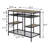 Rectangular Rustic Oak And Black Kitchen Island - Practical For Dining Room Storage With Construction For Needs