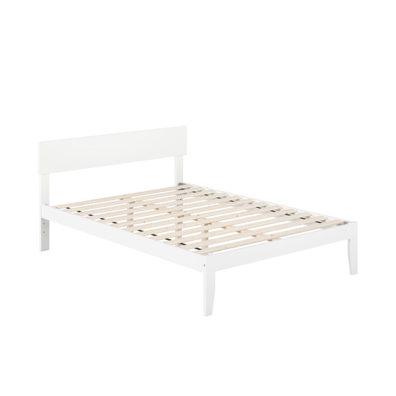 Farrah Solid Hardwood Platform Bed , Full, White