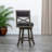 30" Bar Height X-Back Swivel Stool, Fabric Seat-157774749