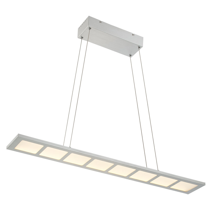 Luminaire suspendu linéaire pour îlot de cuisine 8 lumières Logston