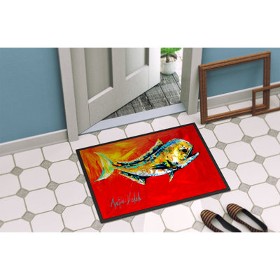 Tapis de porte d’intérieur anti-dérapant danny dauphin fish