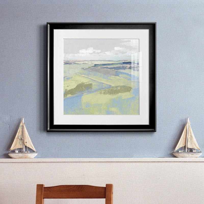 Pastel Prairie II - Toile encadrée de qualité supérieure - prête à être accrochée, H 26,5 po x l 26,5 po x P 1,5 po, Blanc