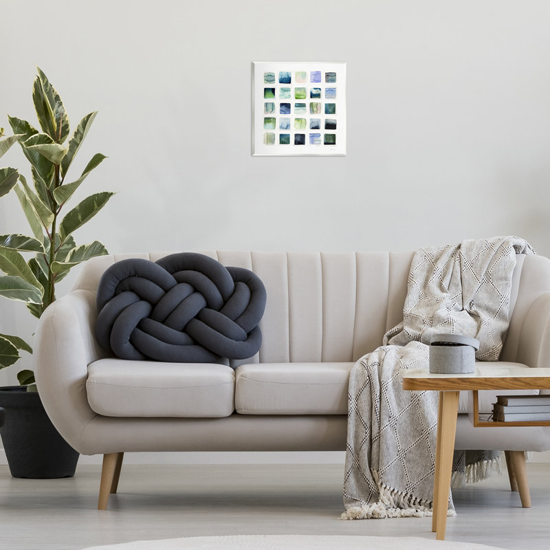 Watercolor Patterned Squares Wall Plaque Art by Stephanie Ryan