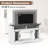 TV Stand w/LED Lights & Remote Control Storage Cabinets & Adjustable Shelves-1427459984