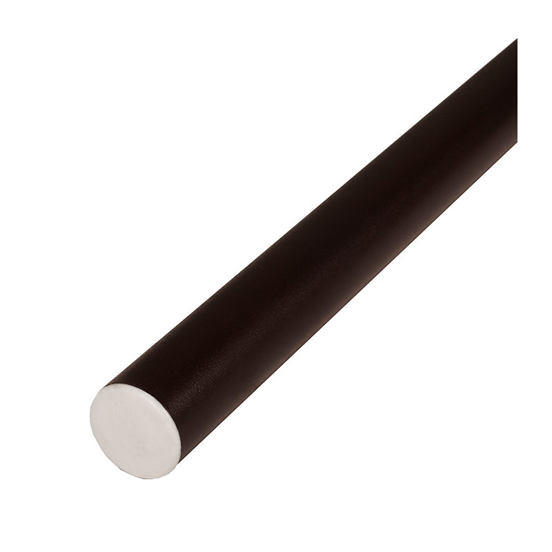 Tringle à rideaux simple Alma, H 0,75 po x l 94,5 po x p 0,75 po, Noir