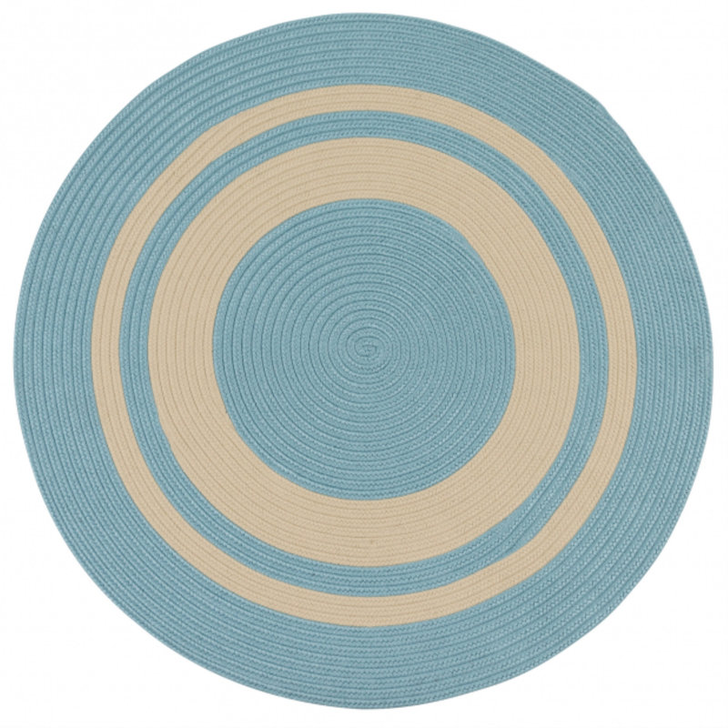 Tapis intérieur / extérieur Don - bleu fédéral, Rond 10 pi