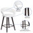 Palafox Contemporary Vinyl Counter & Bar Height Stool with Cappuccino Wood Frame-247184412-202244948