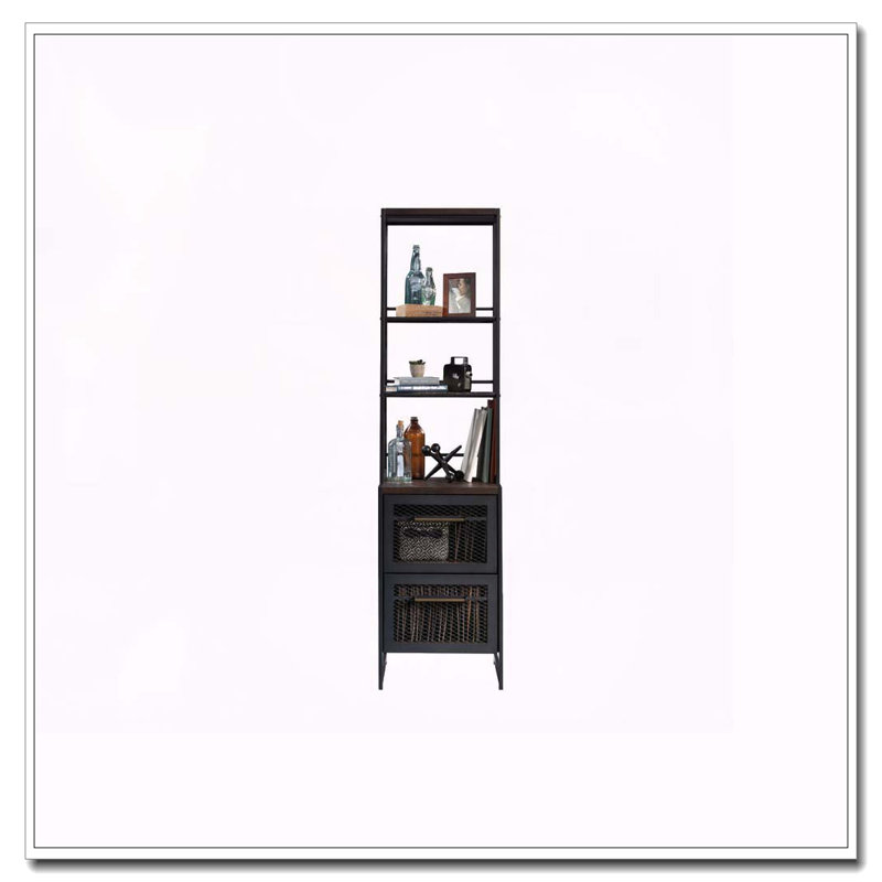 Narrow Bookcase, Brown Finish