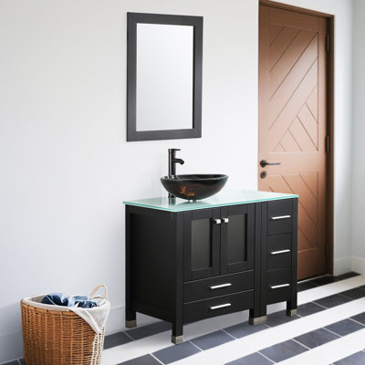 Lasceau 37" Single Bathroom Vanity Set with Mirror