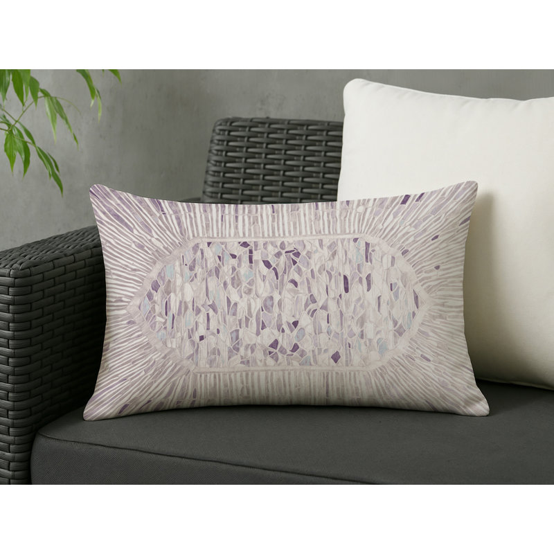 Coussin décoratif intérieur et extérieur Modern, Gris abstrait 235, Rectangle H 14 po x l 20 po