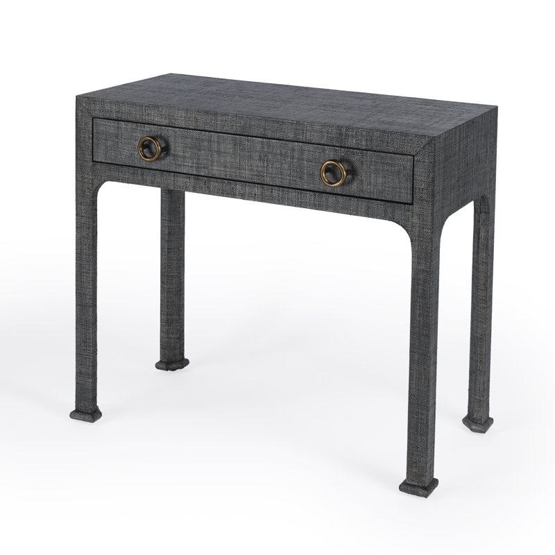 Chatham Raffia Console Table, Charcoal