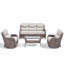 Ensemble de conversation en osier pour patio extérieur avec fauteuils pivotants et table basse extérieure-2117773755-2117773734