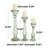 3 Piece Glass Tabletop Candlestick Set