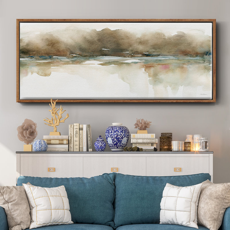 Softer Reflections- Framed Canvas, 20" H x 50" W