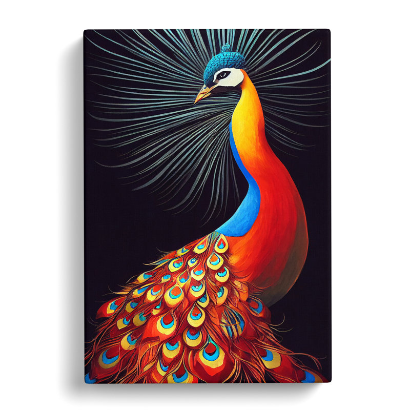 Luscious Peacock - Wrapped Canvas, 60cm H x 40cm W x 3cm D
