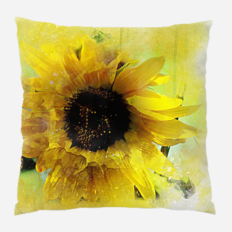  Coussin Flower, Microsuède, Intérieur