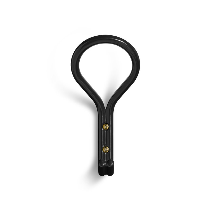 Clove Powder Coated Steel Wall Wall Hook, Black