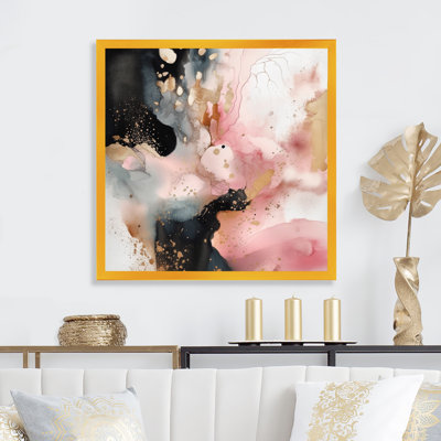 " Pink Gold Marble Texture II "