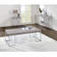 Table basse rectangulaire Broêne en chêne naturel et chrome