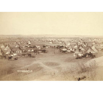 " Native American Encampment - Lakota Indians " by John C.H. Grabill