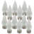 6"H Pine Trees - Set of 12 - White