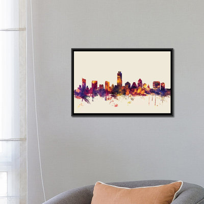 «Skyline Series: Austin, Texas, USA» par Michael Tompsett, reproduction sur toile