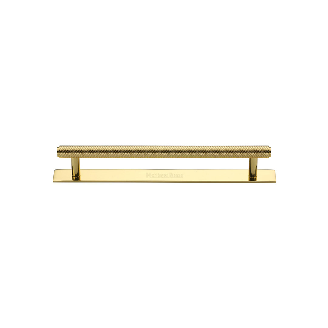 Heritage Brass Heritage Cabinet Pull Knurled Design with Plate
