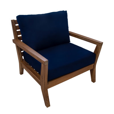 Eddie Bauer Deep Seat Patio Cushion Set, Sunbrella Fade & Water Resistant for Patio Sofas, Sectionals & Deep-Seat Loungers, 23"W x 24"D, 5" thick; Back 24"W x 20"H, 5" thick, Reversible, Canvas Navy