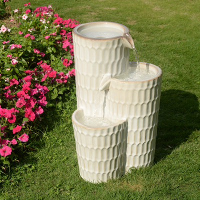 Ceramic Fountain - Elegance in Simplicity, No Lights
