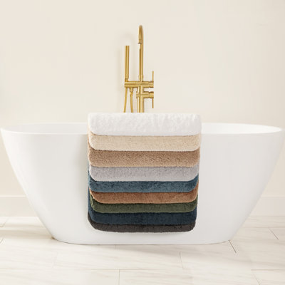 Plush Absorbent Bath Mat Rug with Anti-Skid Rubber Backing