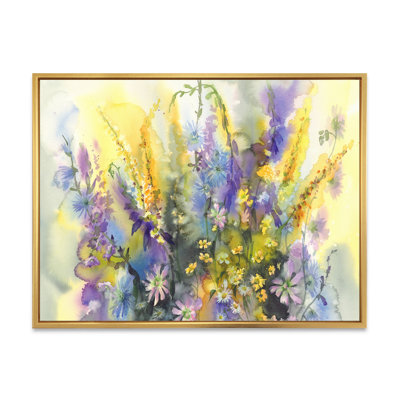 " Yellow And Purple Summer Flowers "